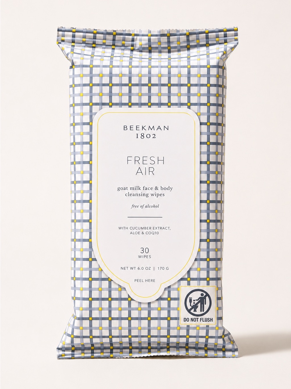 Beekman 1802 Fresh Air Goat Milk Face & Body Cleansing Wipes 30 Ct